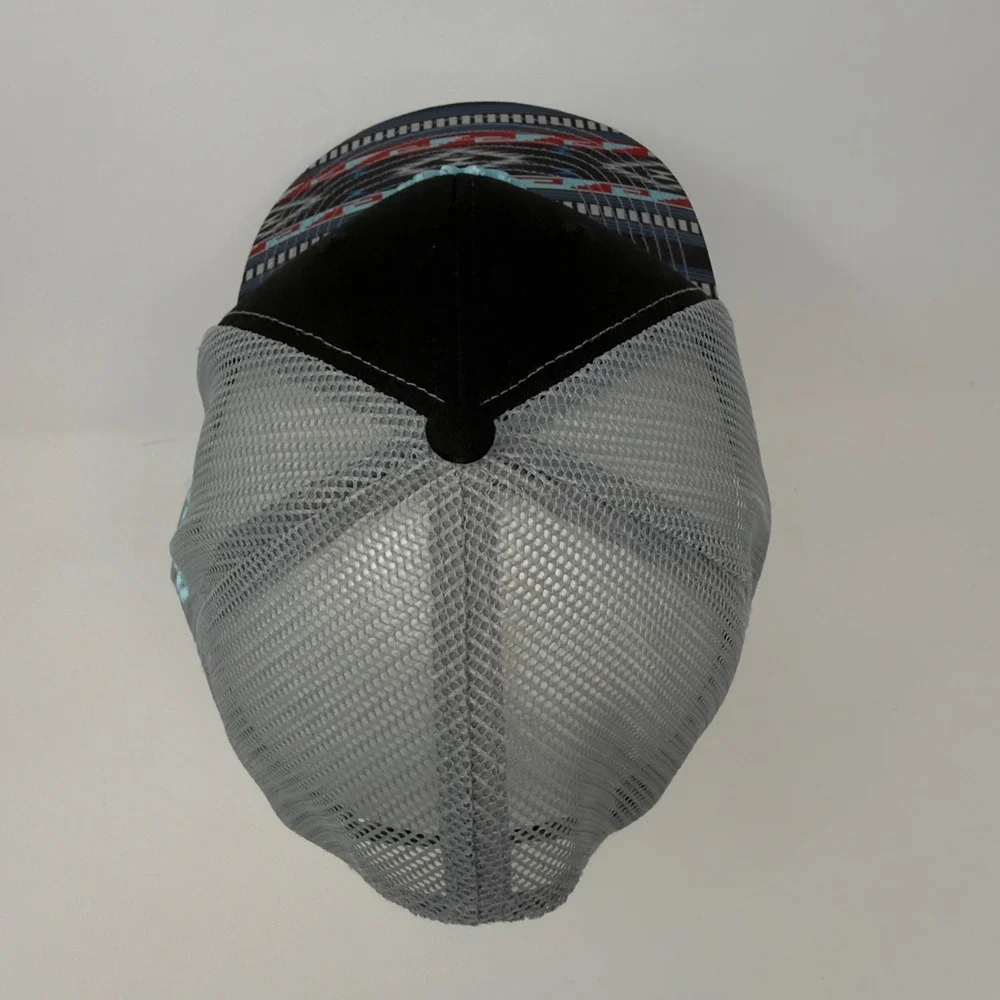 Bronco Western Supply Co Spurs Up‎ Trucker Hat Black Southwestern Print Snapback